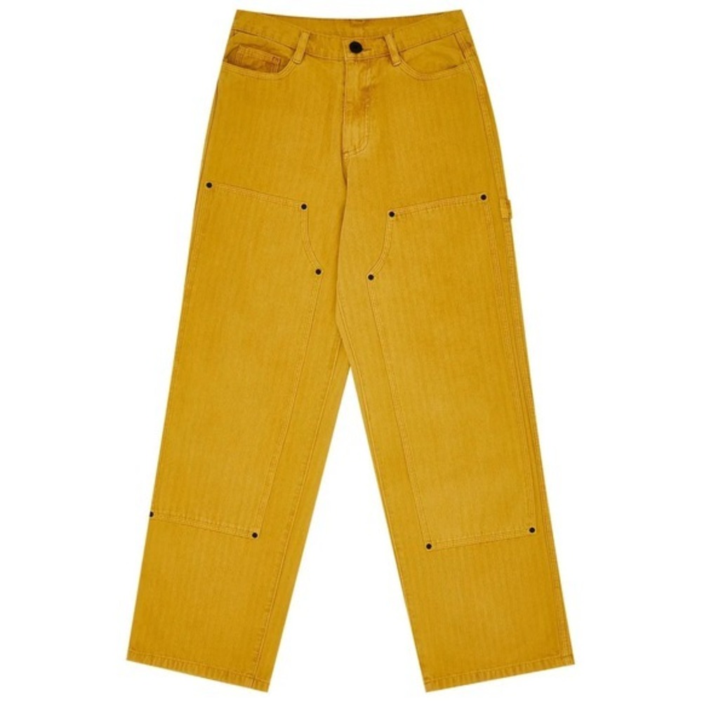 Brain Dead Organic Panel Pant in Mustard Size 28